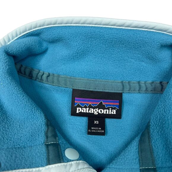 Patagonia Micro D Snap-T Fleece Pullover Jacket Mako Blue Womens XS - Picture 4 of 6